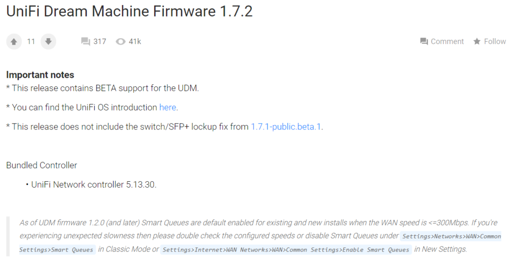 Ubiquiti UDM / UDM-Pro 1.7.2 Firmware Released - Missing Remote